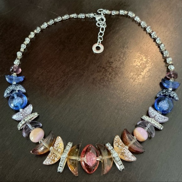 Antica Murrina Venezia Murrano Glass Art Bead Celestial Shimmer Necklace